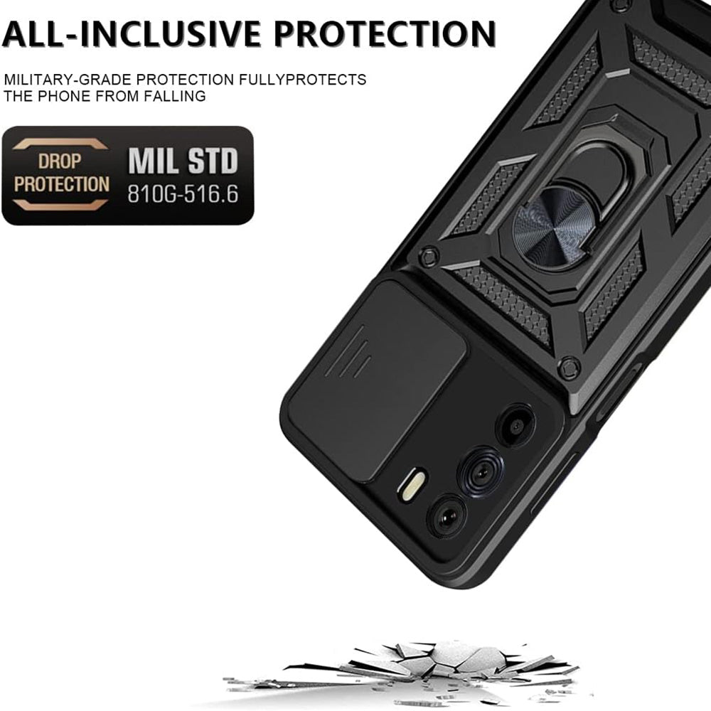 Case for Motorola Edge 30, Techsuit, CamShield, Black