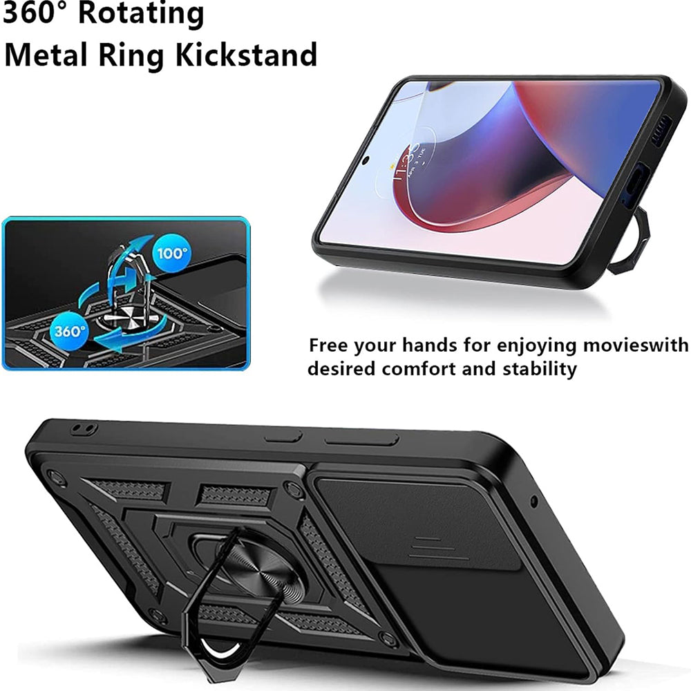 Etui na Motorola Edge 30 Ultra, Techsuit, CamShield, Czarna