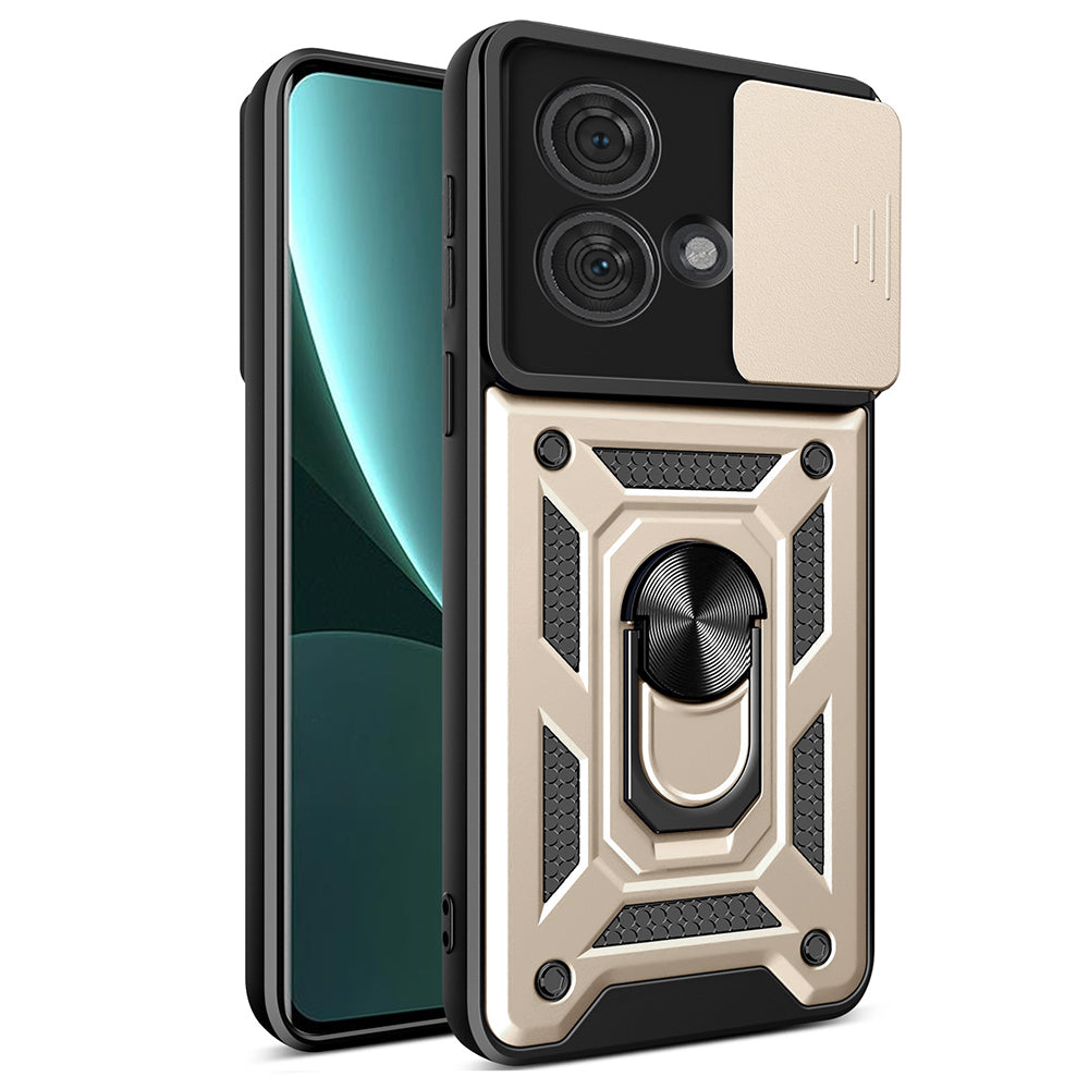 Etui na Motorola Edge 40 Neo, Techsuit, CamShield, Złote