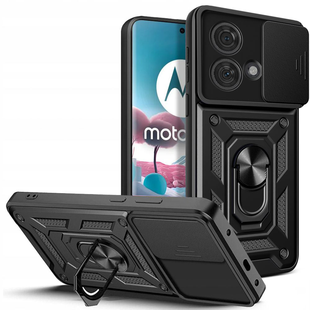 Etui na Motorola Edge 40 Neo, Techsuit, CamShield, Czarna