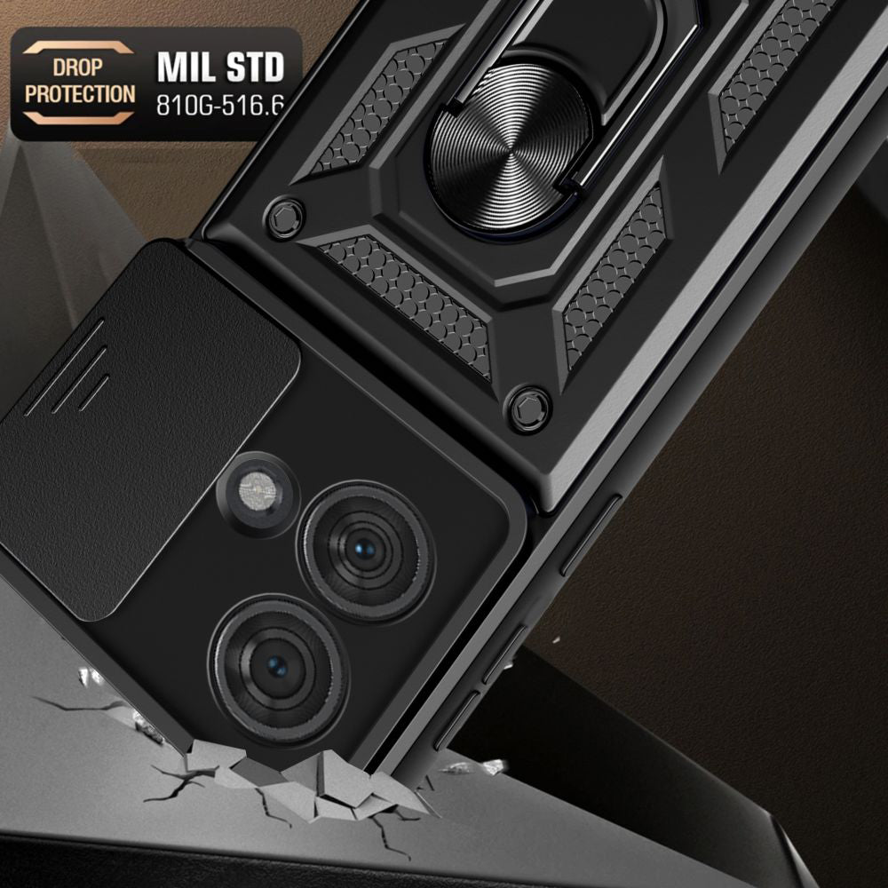 Etui na Motorola Edge 40 Neo, Techsuit, CamShield, Czarna