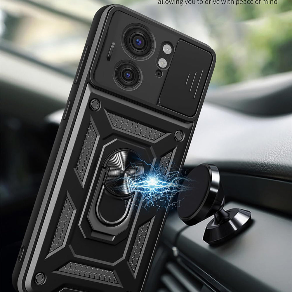 Etui na Motorola Edge 40, Techsuit, CamShield, czarne