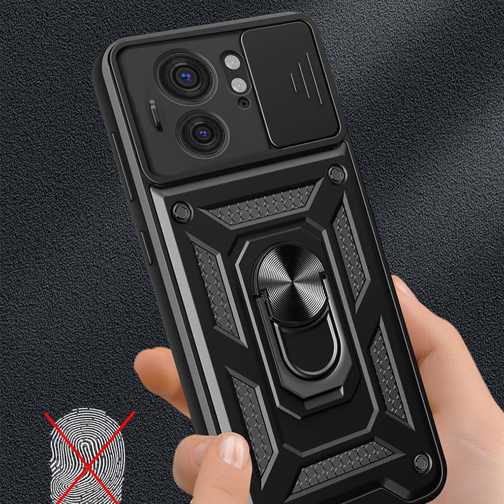 Etui na Motorola Edge 40, Techsuit, CamShield, czarne