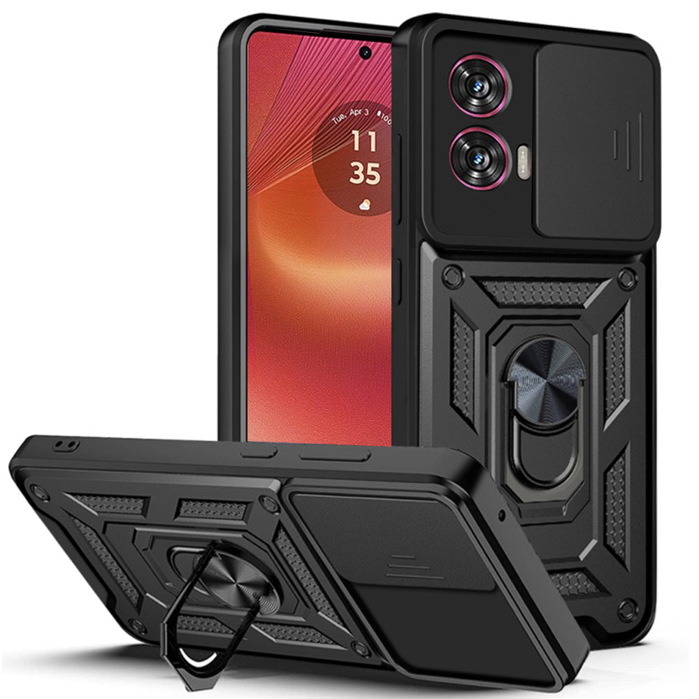 Etui na Motorola Edge 50 Fusion, Techsuit, CamShield, Czarny