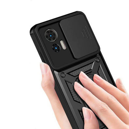 Etui na Motorola Edge 50 Fusion, Techsuit, CamShield, Czarny