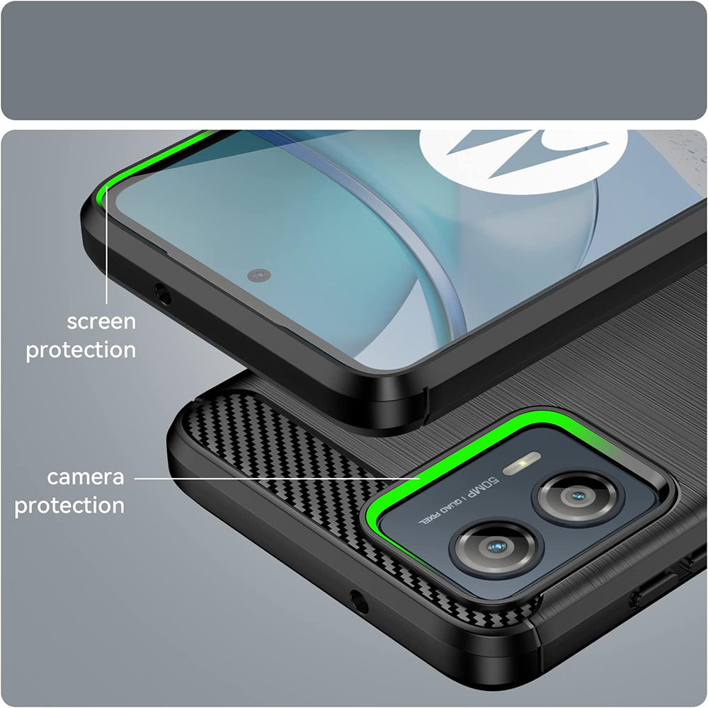 Etui na Motorola Edge 50 Fusion, Techsuit, Carbon, Czarny