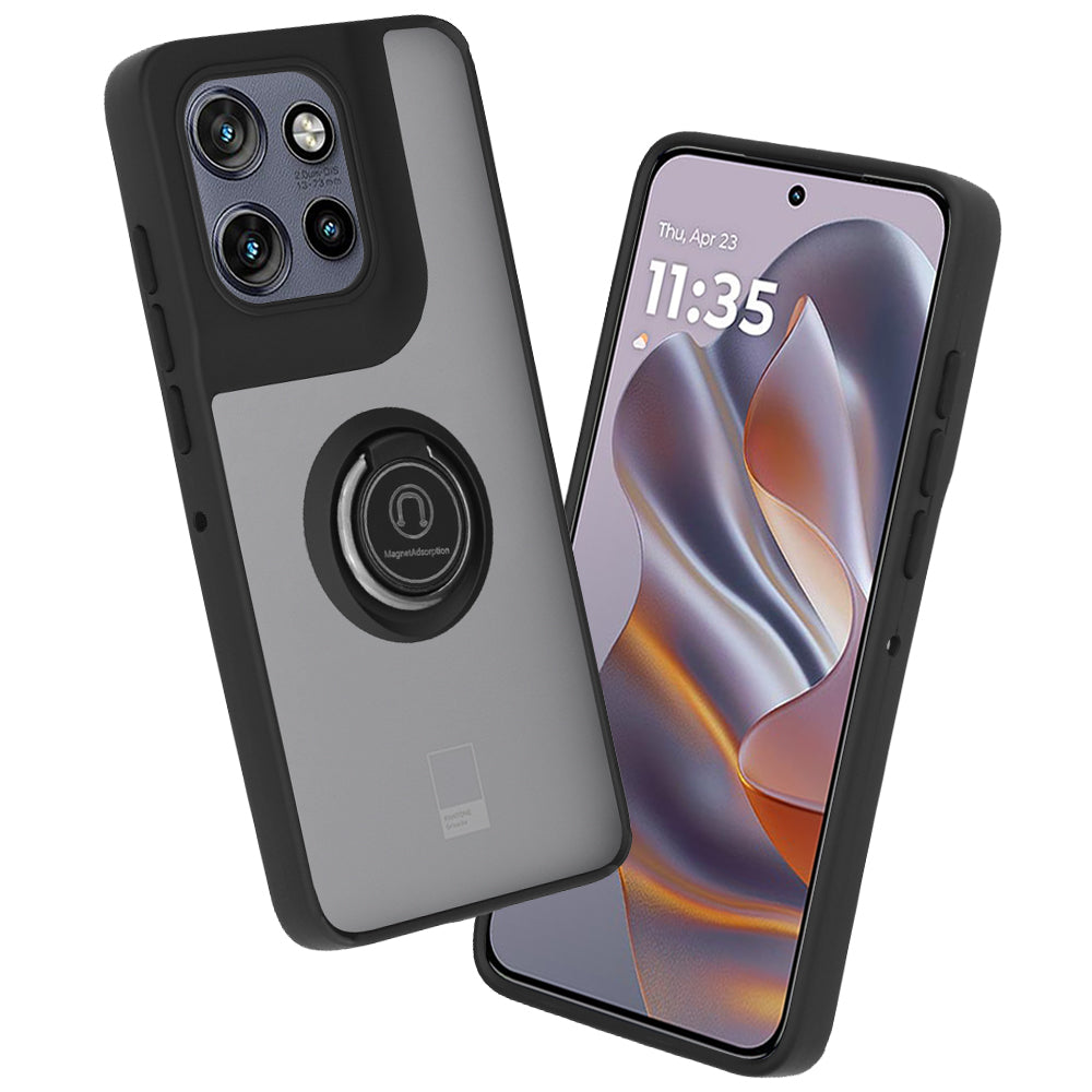 Etui na Motorola Edge 50 Neo, Techsuit, Glinth, czarne