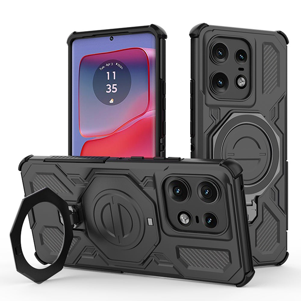 Etui do Motorola Edge 50 Pro, Techsuit, Carbon Shield Pro, czarne