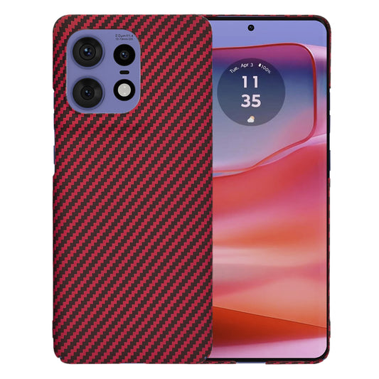 Etui na Motorola Edge 50 Pro, Techsuit, Carbonite FiberShell, Czerwony