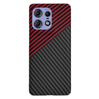 Etui na Motorola Edge 50 Pro, Techsuit, Carbonite FiberShell, Czarno-Czerwona