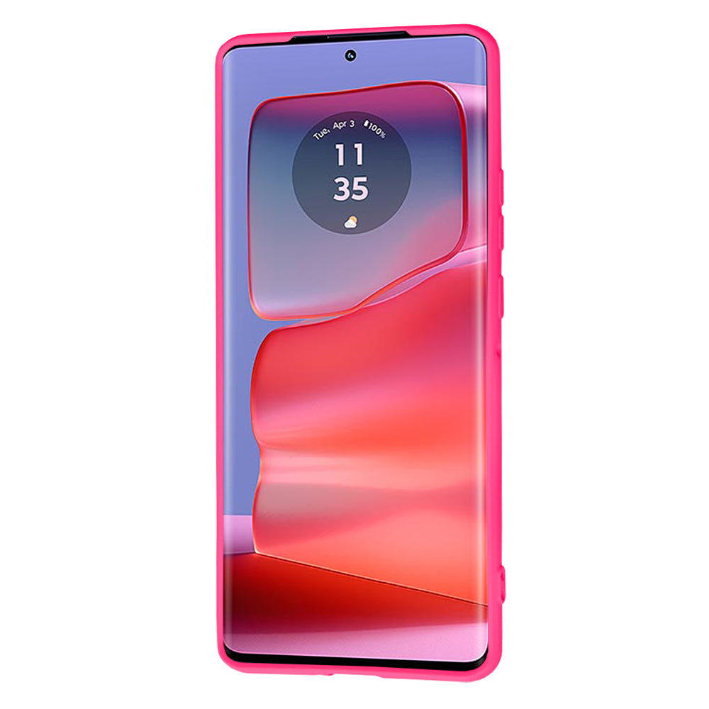 Etui na Motorola Edge 50 Pro, Techsuit, SoftFlex, Ciemnoróżowy