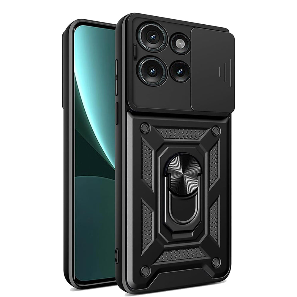 Etui na Motorola Edge 50, Techsuit, CamShield, Czarna