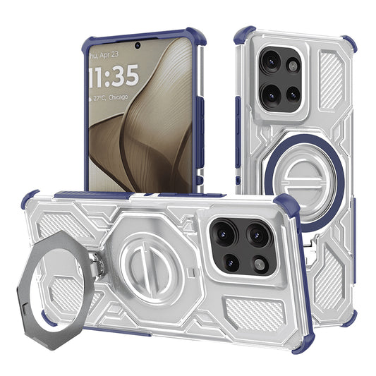 Etui na Motorola Edge 50, Techsuit, Carbon Shield Pro, Niebieskie