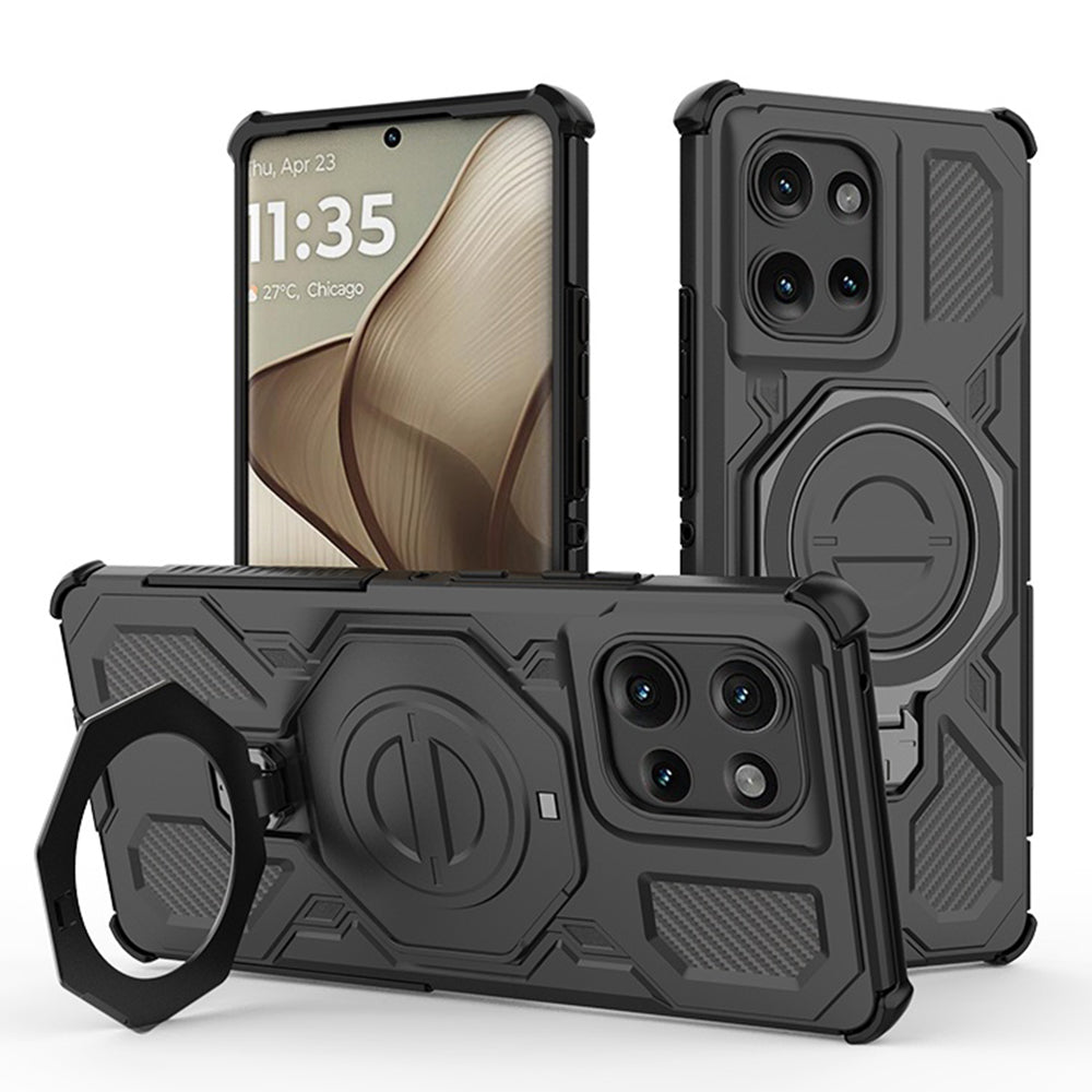 Etui do Motorola Edge 50, Techsuit, Carbon Shield Pro, czarne