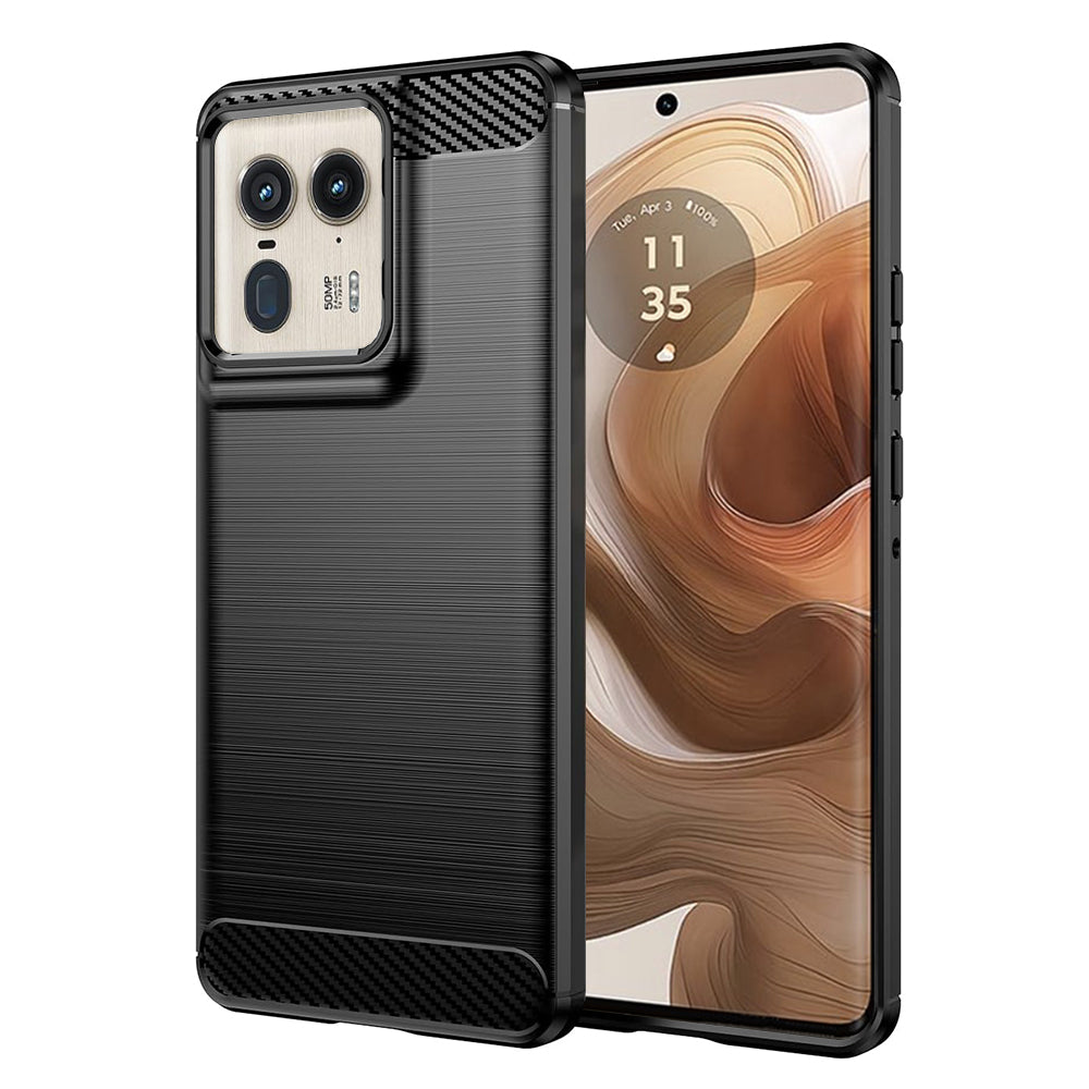 Etui na Motorola Edge 50 Ultra, Techsuit, Carbon, Czarny