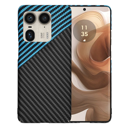 Etui na Motorola Edge 50 Ultra, Techsuit, Carbonite FiberShell, Czarna Bleu