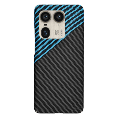 Etui na Motorola Edge 50 Ultra, Techsuit, Carbonite FiberShell, Czarna Bleu