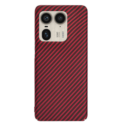 Case for Motorola Edge 50 Ultra, Techsuit, Carbonite FiberShell, Red