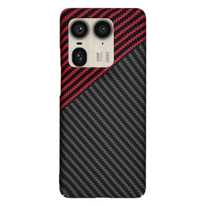 Etui na Motorola Edge 50 Ultra, Techsuit, Carbonite FiberShell, Czarna Czerwona
