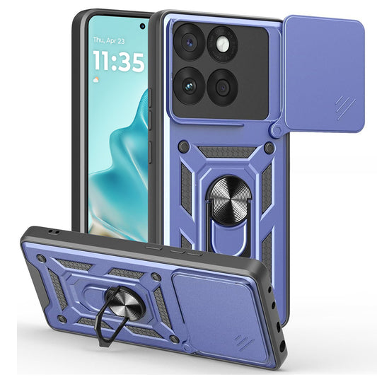 Etui na Motorola Edge 60 Fusion / Edge 60, Techsuit, CamShield, Niebieskie