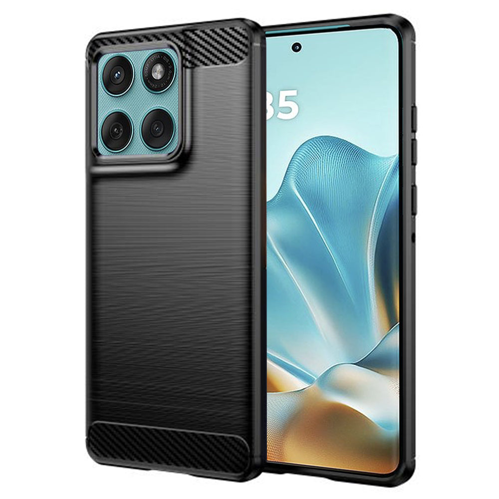 Etui na Motorola Edge 60 Fusion / Edge 60, Techsuit, Carbon, Czarny