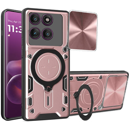Etui na Motorola Edge 60 Pro, Techsuit, CamGuard Pro, Różowo-Złoty