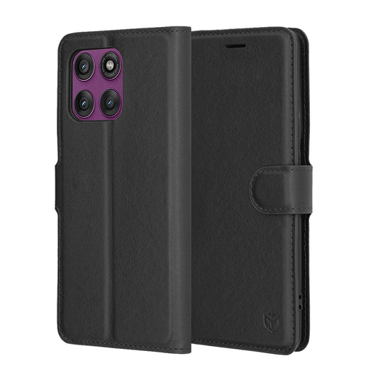 Etui na Motorola Edge 60 Pro, Techsuit, Leather Folio, czarne