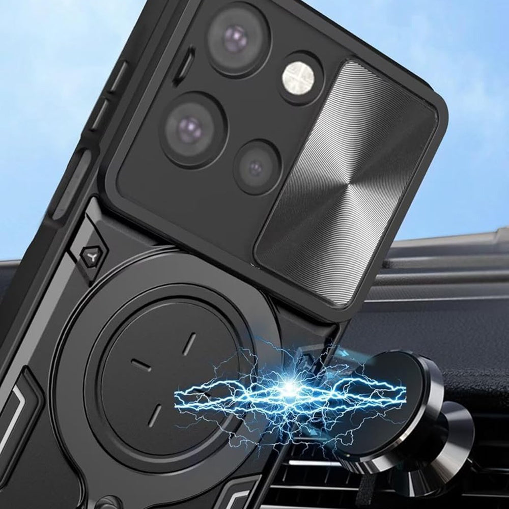 Etui na Motorola Edge 70 Fusion, Techsuit, CamGuard Pro, Niebieskie