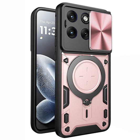 Etui na Motorola Edge 70 Fusion, Techsuit, CamGuard Pro, Różowo-Złote