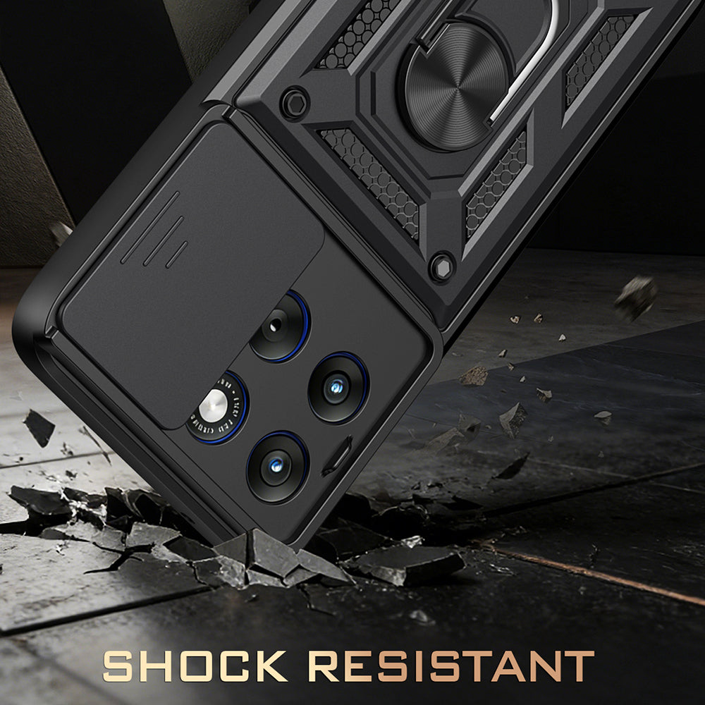 Etui na Motorola Edge 70 Fusion, Techsuit, CamShield, Niebieskie