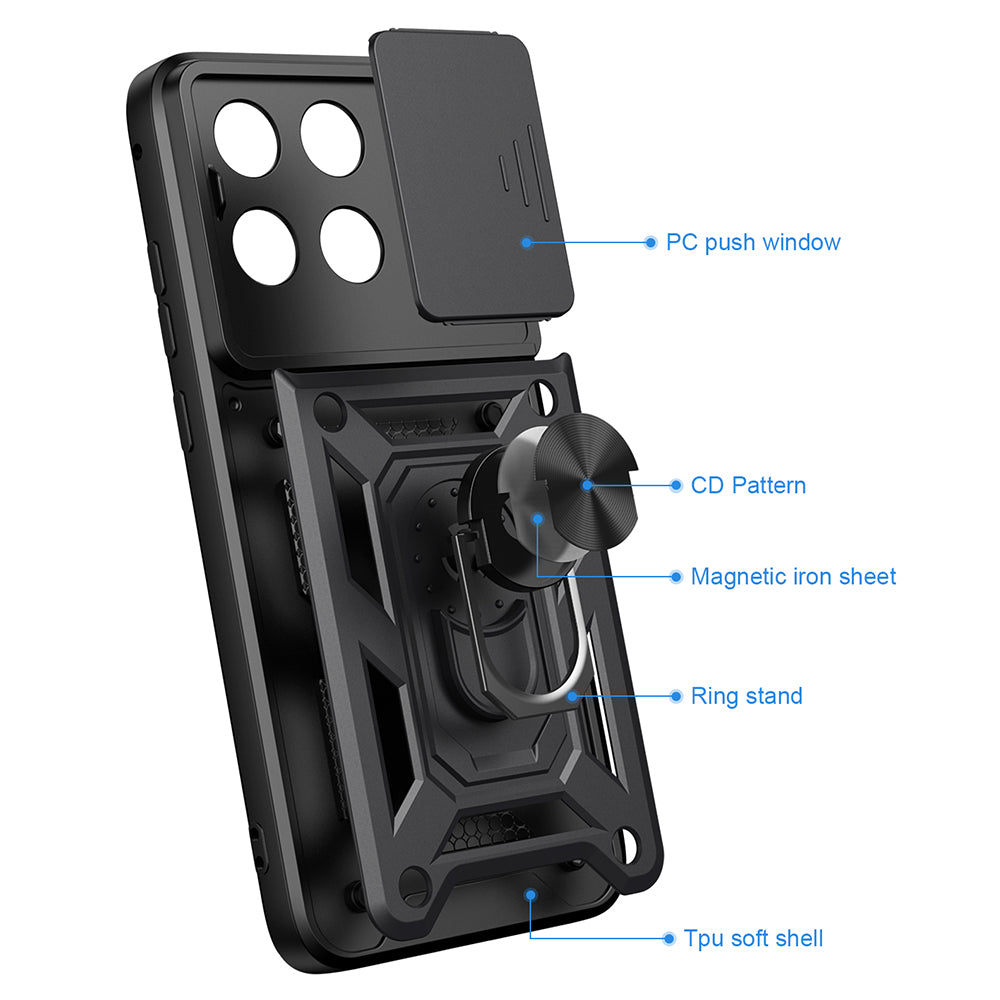 Etui na Motorola Edge 70 Fusion, Techsuit, CamShield, Czarne
