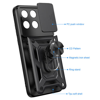 Etui na Motorola Edge 70 Fusion, Techsuit, CamShield, Czarne
