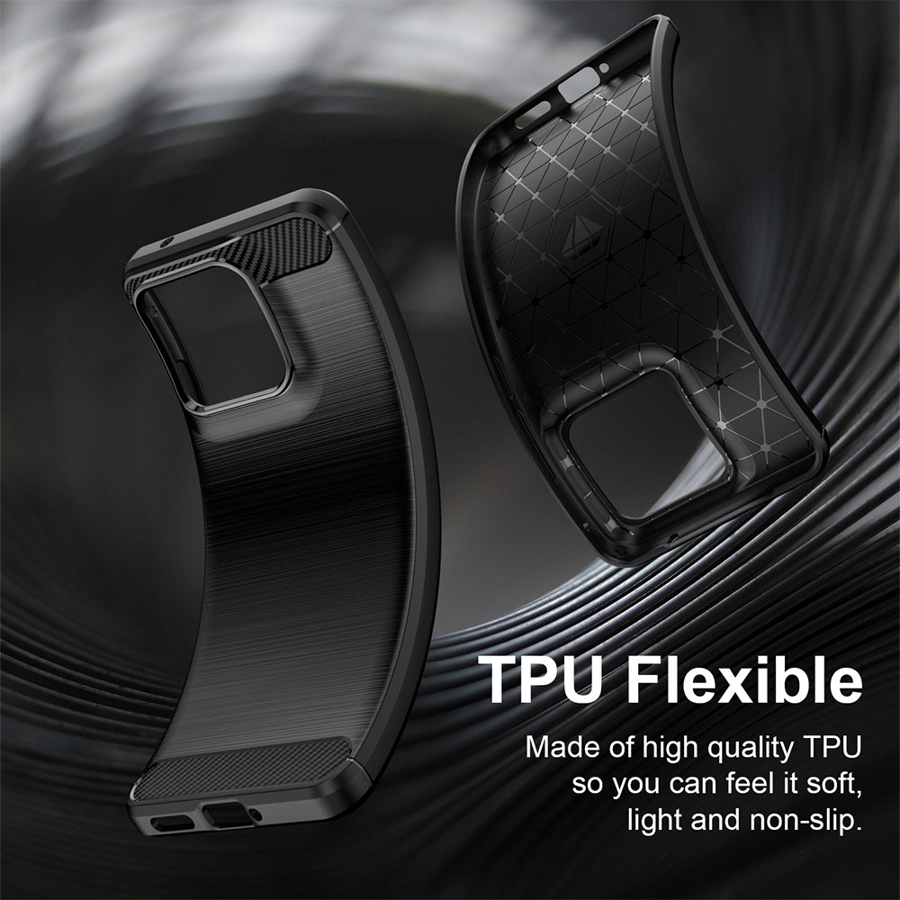 Etui na Motorola Edge 70 Fusion, Techsuit, Carbon, Czarne