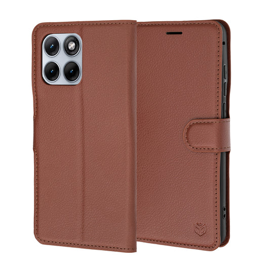 Etui na Motorola Edge 70 Fusion, Techsuit, Leather Folio, Brązowe