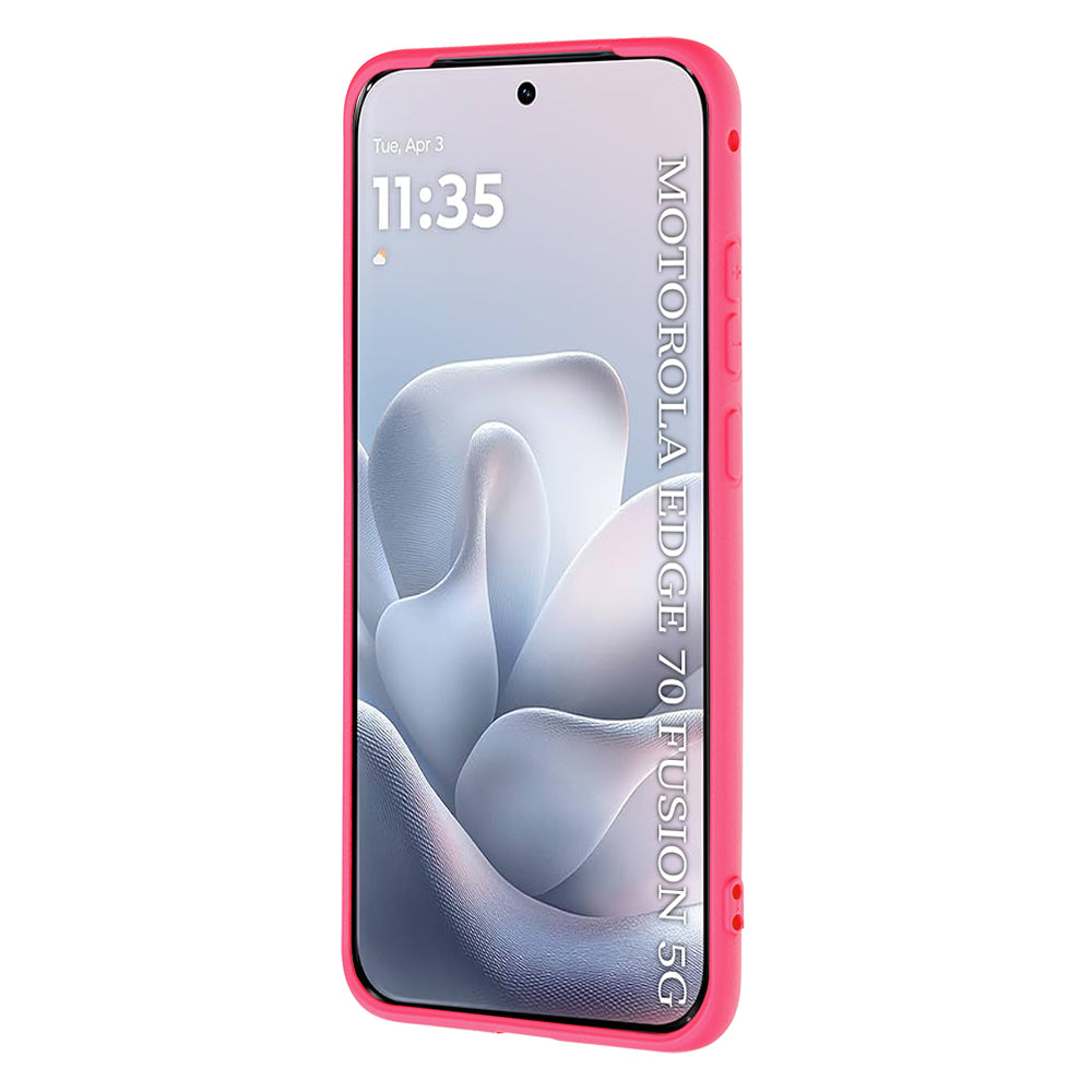 Etui na Motorola Edge 70 Fusion, Techsuit, SoftFlex, Ciemnoróżowy