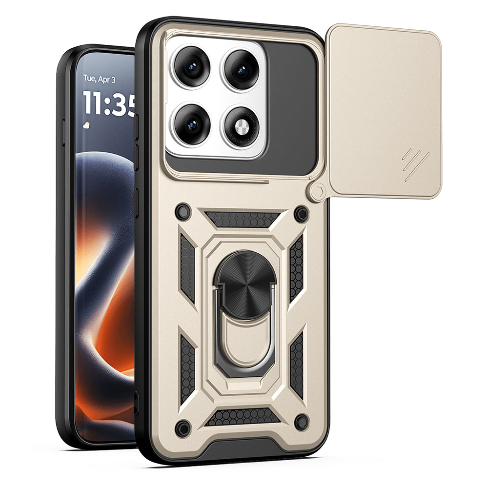 Etui na Motorola Edge 70 Pro, Techsuit, CamShield, Złote