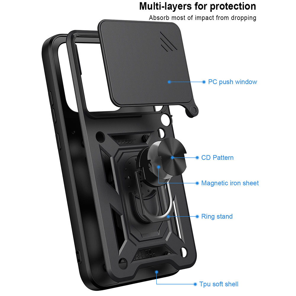 Etui na Motorola Edge 70 Pro, Techsuit, CamShield, Różowo-Złote