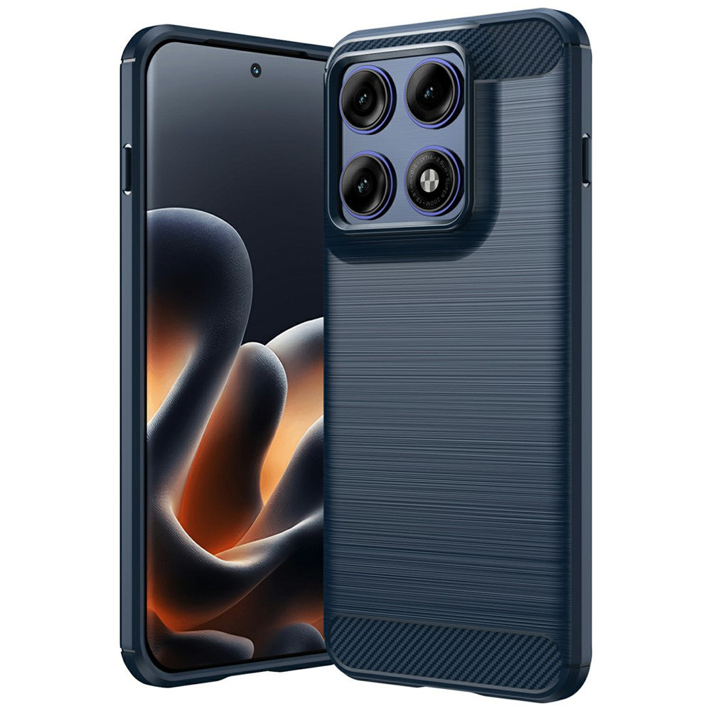 Etui na Motorola Edge 70 Pro, Techsuit, Carbon, Niebieskie
