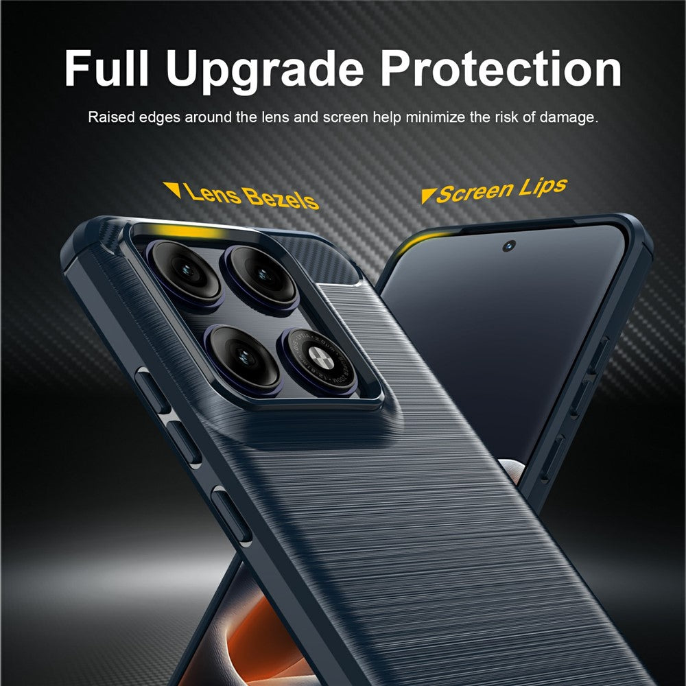Etui na Motorola Edge 70 Pro, Techsuit, Carbon, Niebieskie