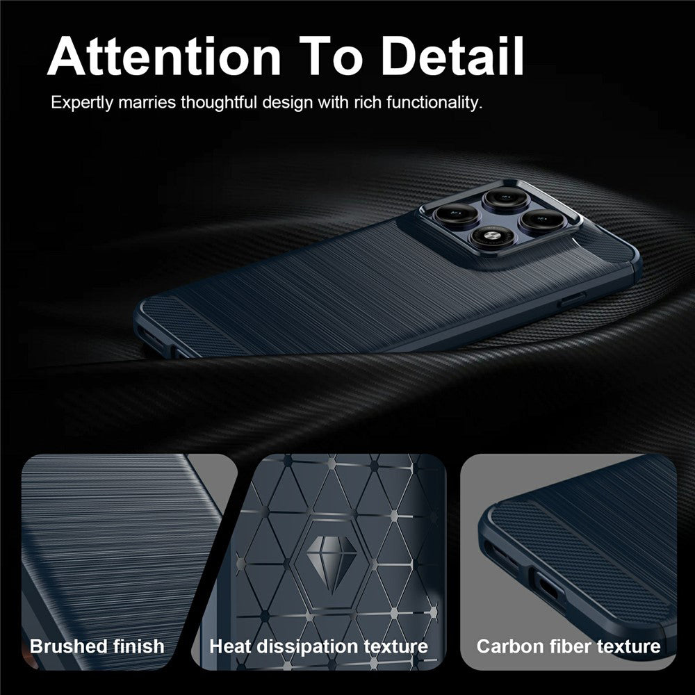 Etui na Motorola Edge 70 Pro, Techsuit, Carbon, Niebieskie
