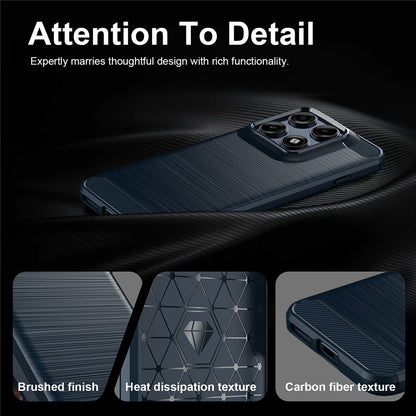 Etui na Motorola Edge 70 Pro, Techsuit, Carbon, Niebieskie
