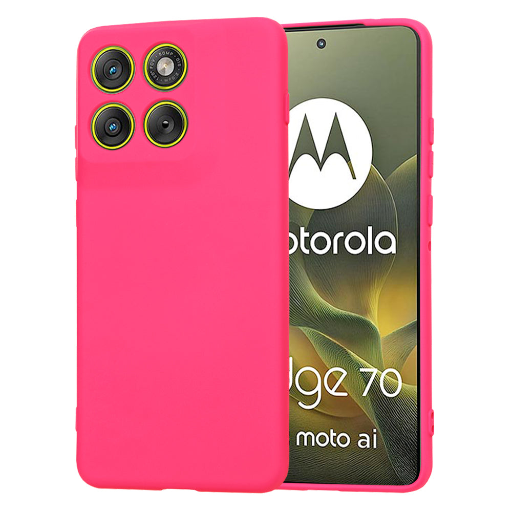 Etui na Motorola Edge 70, Techsuit, SoftFlex, Ciemny Róż