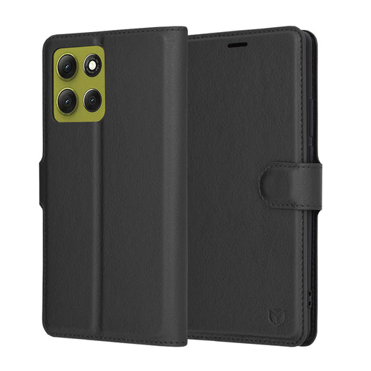 Etui na Motorola Moto G86, Techsuit, Leather Folio, czarne