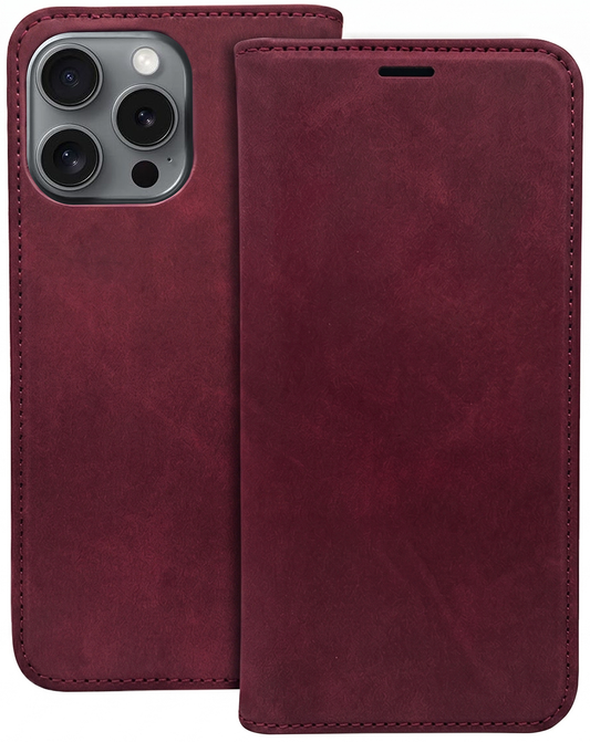 Etui do Motorola Moto G34, OEM, Smart Suede, Wiśniowe