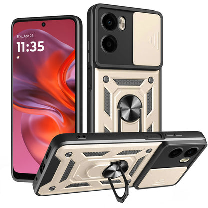 Etui na Motorola Moto E15 / G05, Techsuit, CamShield, Złote