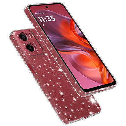Etui na Motorola Moto E15 / G05, Techsuit, SparkleSkin, Przezroczyste