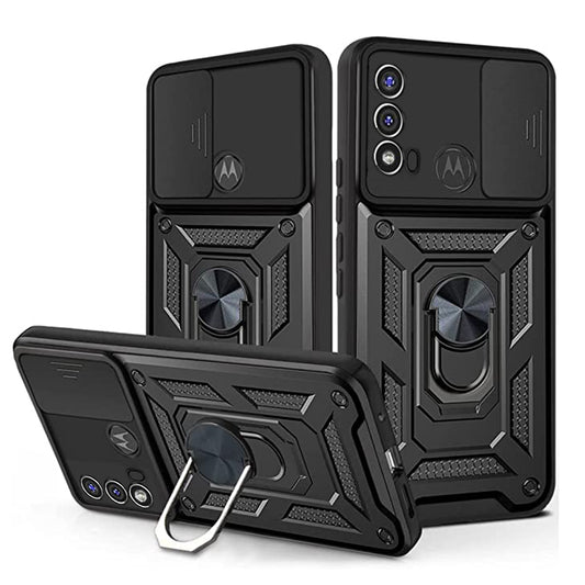 Etui na Motorola Moto E40 / E30 / E20, Techsuit, CamShield, czarne