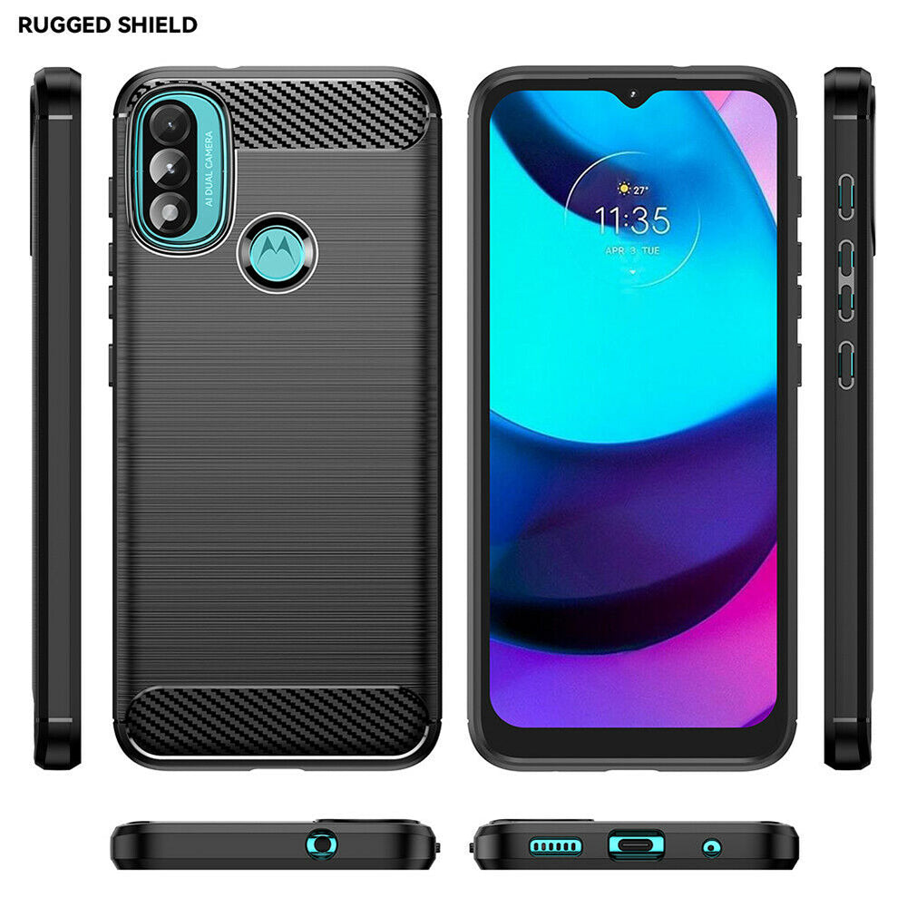 Case for Motorola Moto E40 / E30 / E20, Techsuit, Carbon, Black