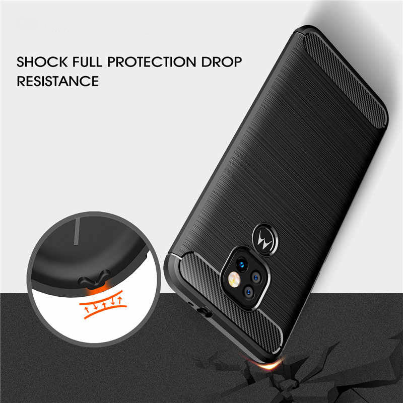 Etui na Motorola Moto E7 Plus / G9 Play, Techsuit, Carbon, Czarny