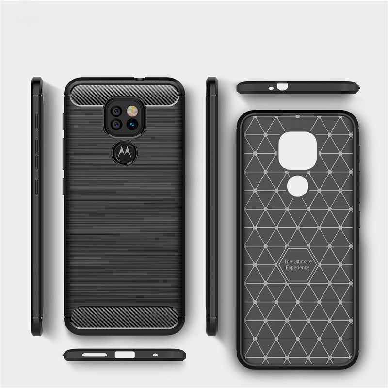 Etui na Motorola Moto E7 Plus / G9 Play, Techsuit, Carbon, Czarny